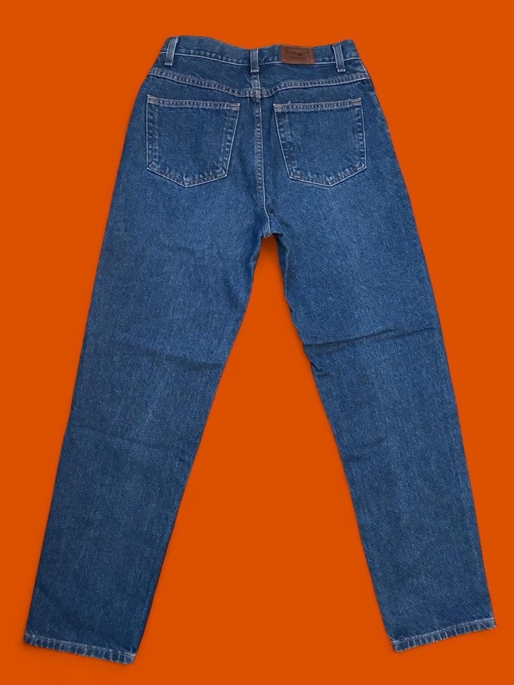 Vintage 1980’s L.L.Bean dark blue denim straight leg jeans. - Picture 3 of 8